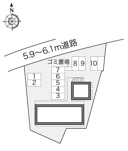 ★手数料０円★富士宮市大中里 月極駐車場